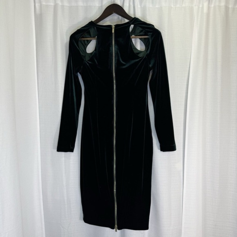 NWOT House of CB Women's Denara Green Velvet Dress Large Bodycon Cut Out Party - Picture 10 of 16